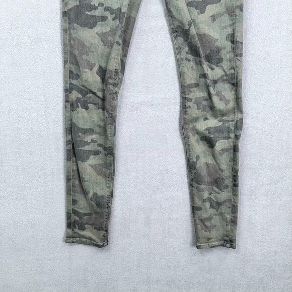 Womens Hudson Camo Jeans Sz 24 Midrise Nico Super Skinny Ankle Pants Army 26x27 - Picture 6 of 16